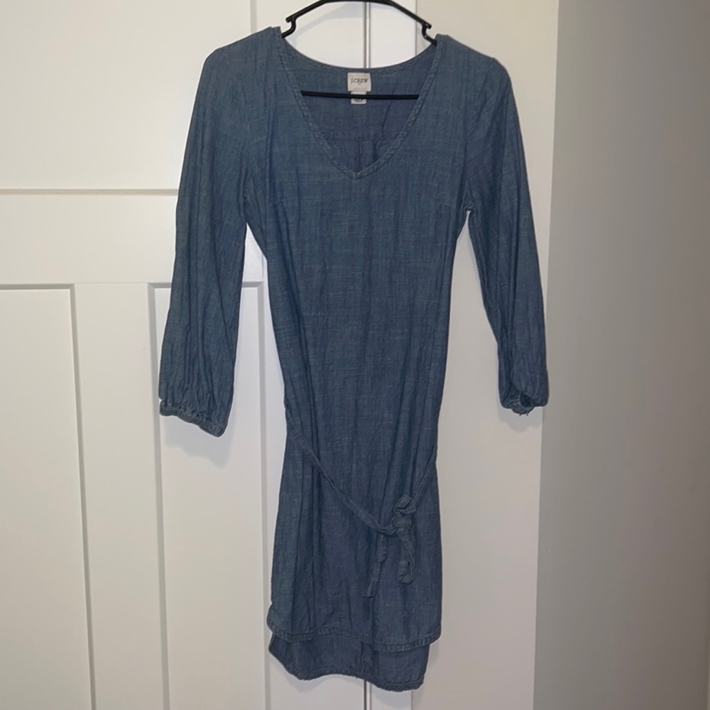 Jcrew denim mid sleeve dress